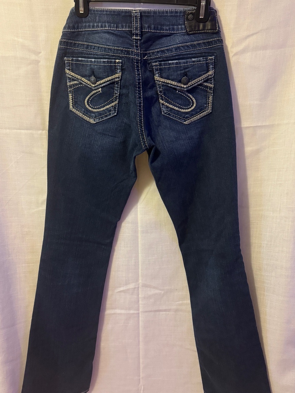 Silver Jeans Suki Mid Slim Boot Jeans W29 L33 Dark Wash Stretch Mid Rise - Picture 2 of 10